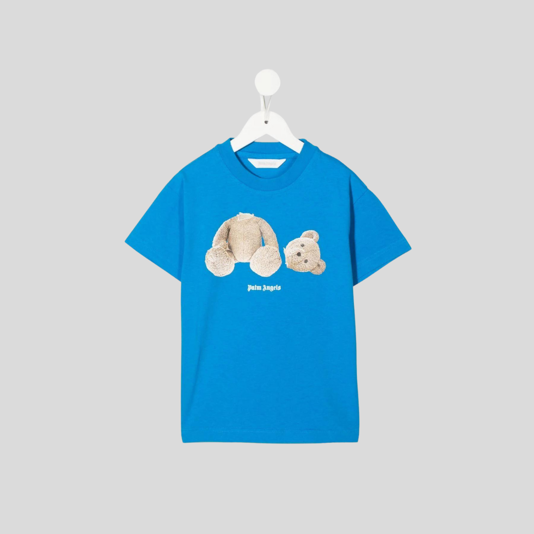 Palm Angels Kids Blue Graphic Print T-Shirt