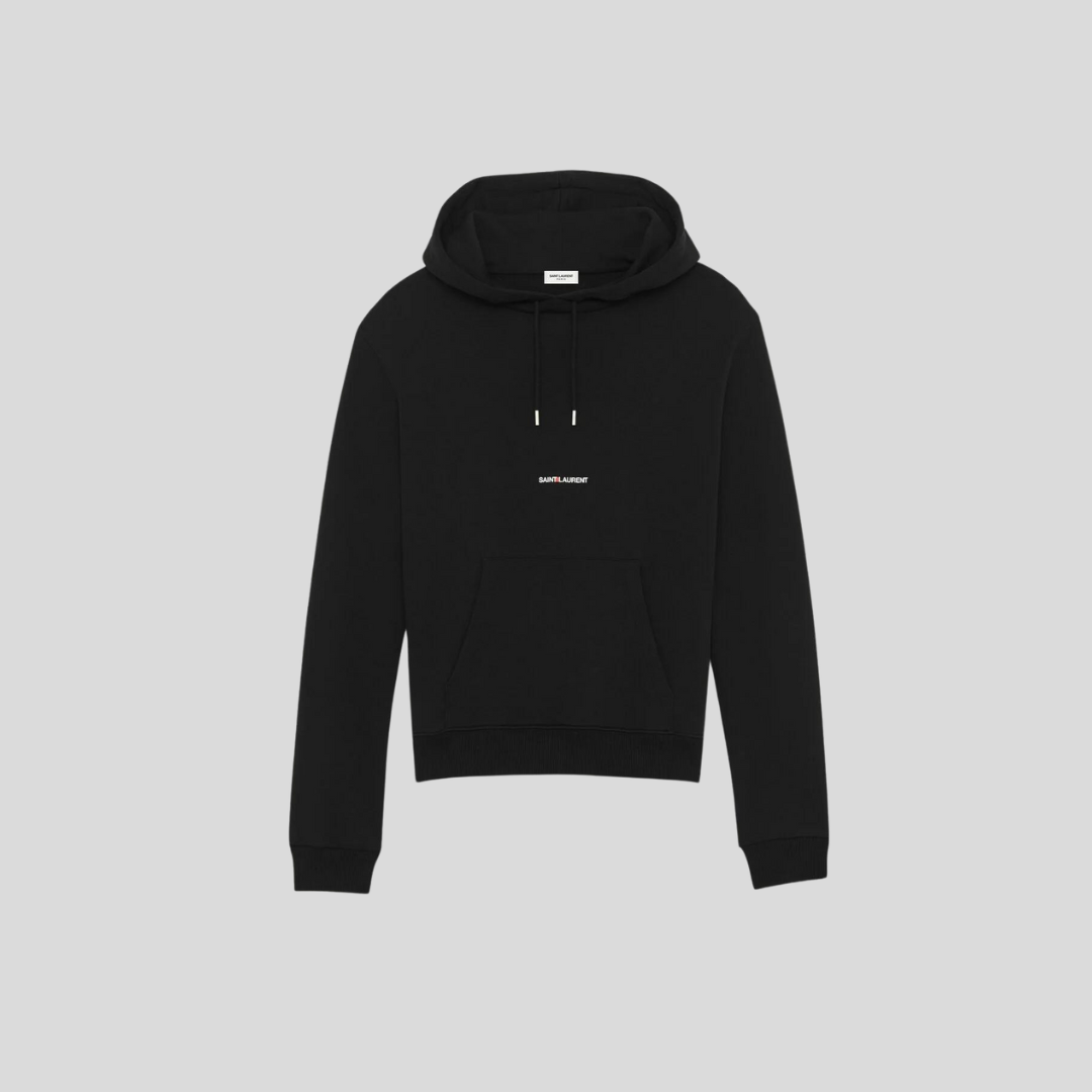 Yves Saint Laurent Black Logo Hoodie Sweatshirt