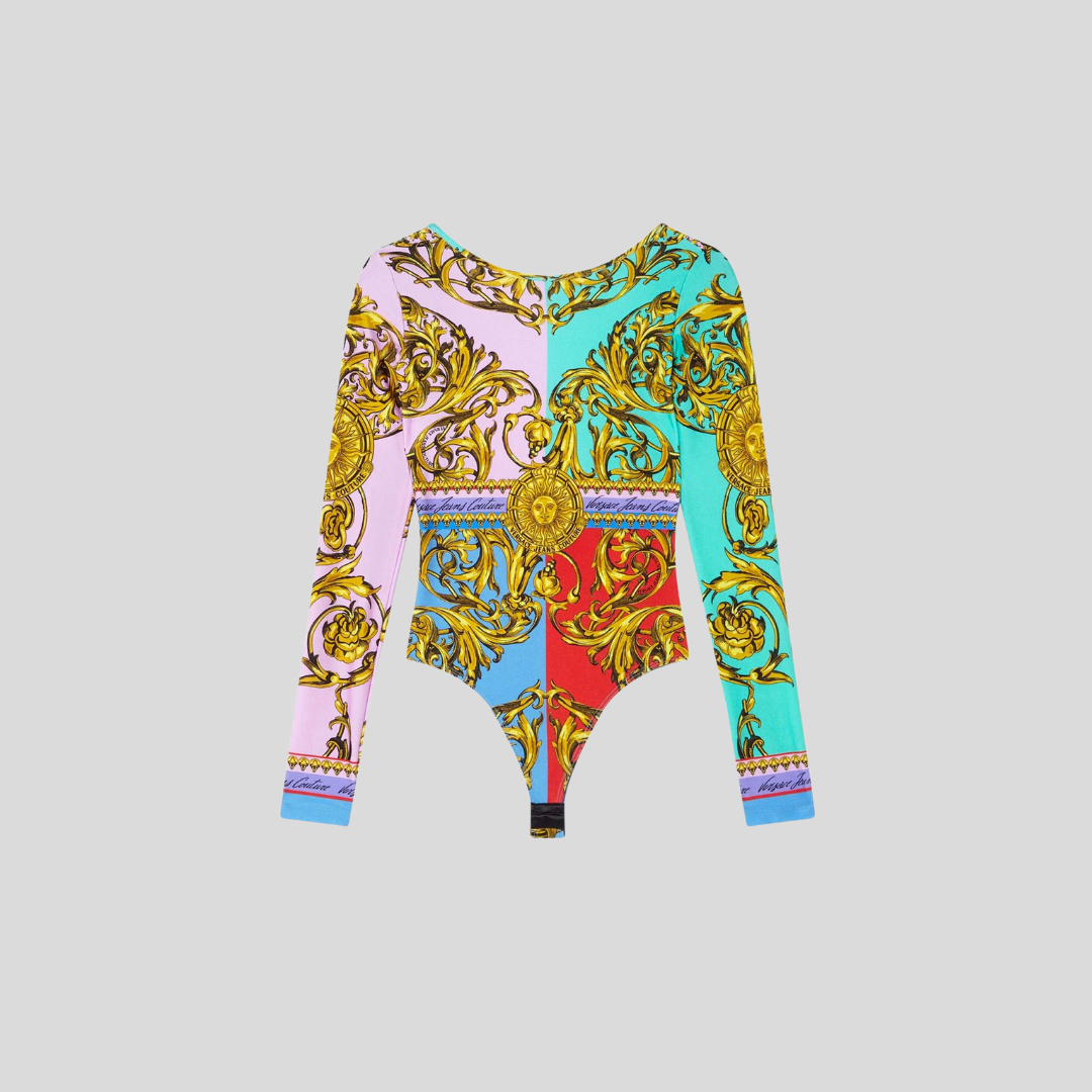 Versace Jeans Couture Multicolor Garland Printed Bodysuit